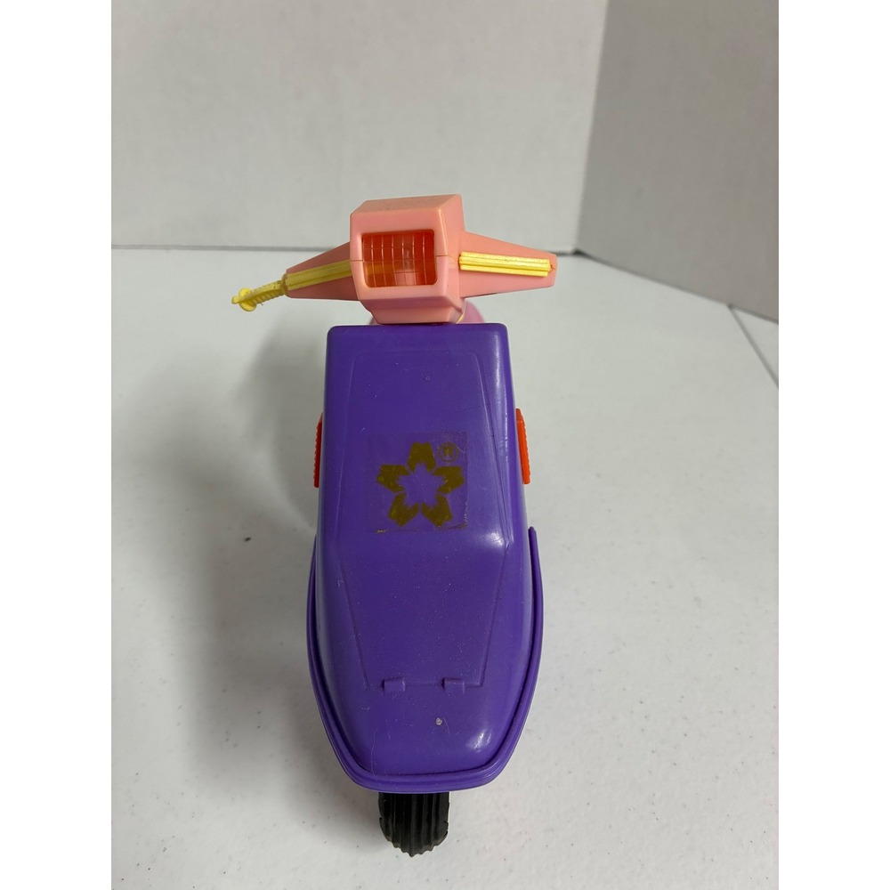 Vintage 1984 Meritus Industries Toy Scooter Purple Pink Yellow Retro Moped